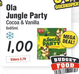 Budget Food Ola Jungle Party Cocoa & Vanilla aanbieding