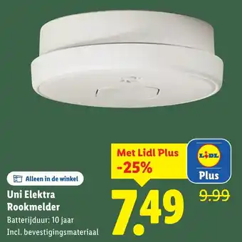 Lidl Uni Elektra Rookmelder aanbieding