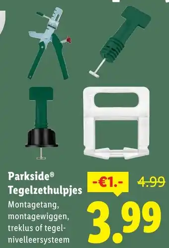 Lidl Parkside Tegelzethulpjes aanbieding