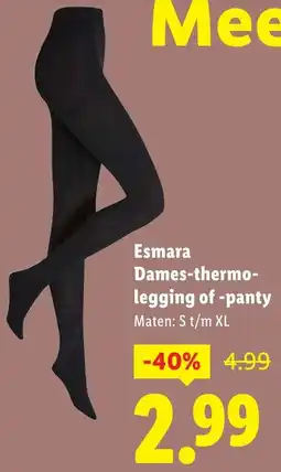 Lidl Esmara Dames Thermo Legging of Panty aanbieding