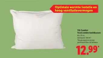 Lidl TXL Comfort Texels wollen hoofdkussen aanbieding
