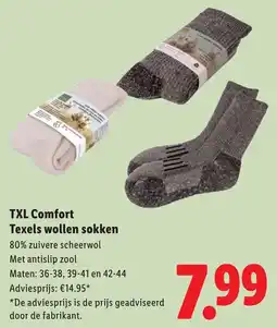 Lidl TXL Comfort Texels wollen sokken aanbieding