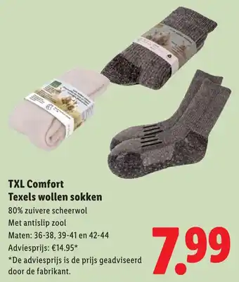 Lidl TXL Comfort Texels wollen sokken aanbieding