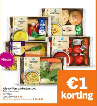 Albert Heijn Alle AH Verspakketten soep aanbieding