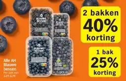 Albert Heijn Alle AH Blauwe Bessen aanbieding