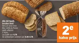 Albert Heijn Alle AH Spelt broden heel aanbieding