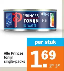 Albert Heijn Alle Princes Tonijn Single Packs aanbieding