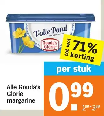 Albert Heijn Alle Gouda's Glorie Margarine aanbieding