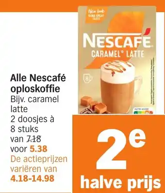 Albert Heijn Alle Nescafé oploskoffie aanbieding