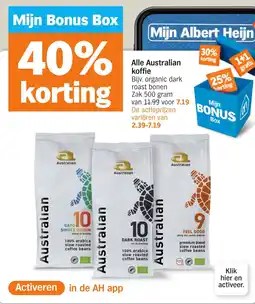 Albert Heijn Alle Australian koffie aanbieding