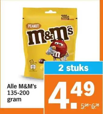 Albert Heijn Alle M&M's aanbieding