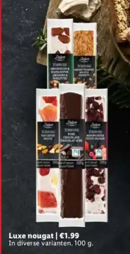Lidl Luxe nougat aanbieding