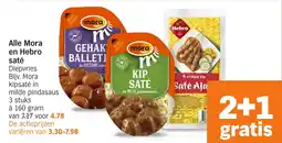 Albert Heijn Alle Mora en Hebro saté aanbieding