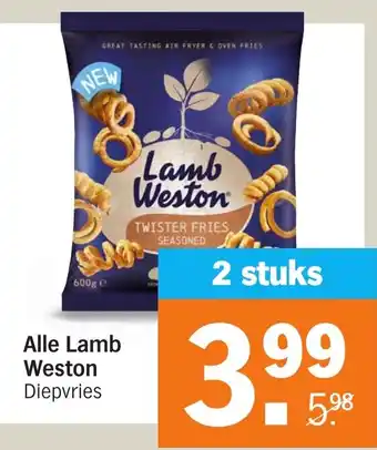 Albert Heijn Alle Lamb Weston Diepvries aanbieding