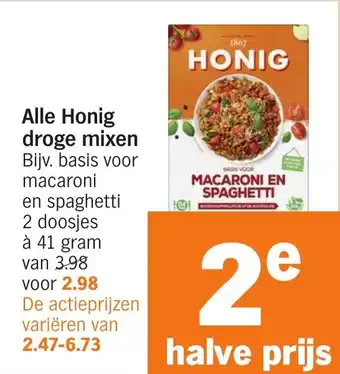 Albert Heijn Alle Honig droge mixen aanbieding