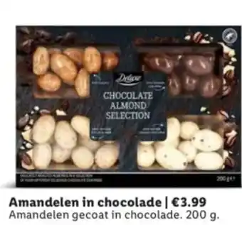 Lidl Amandelen in chocolade aanbieding