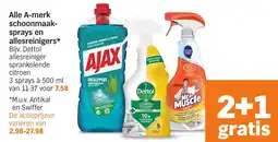 Albert Heijn Alle A Merk Schoonmaak Sprays en Allesreiniger aanbieding