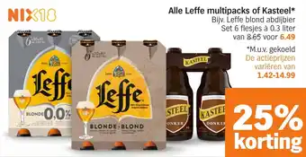 Albert Heijn Alle Leffe Multipacks of Kasteel aanbieding
