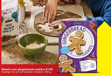 Lidl Bakmix voor gingerbread cookies aanbieding