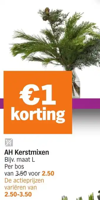 Albert Heijn AH Kerstmixen aanbieding