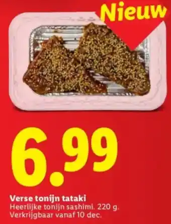 Lidl Verse tonijn tataki aanbieding