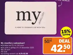 Albert Heijn My Jewellery Cadeaukaart aanbieding