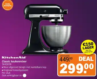Albert Heijn KitchenAid Classic Keukenmixer 5K45E0B aanbieding