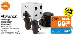 Albert Heijn Vtwonen 36 delige Porseleinen Serviesset aanbieding