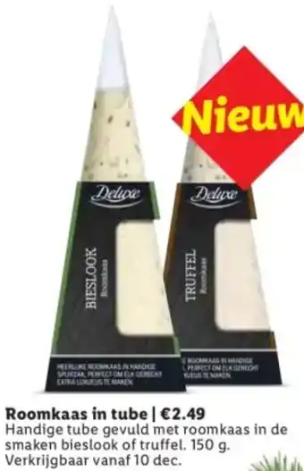 Lidl Roomkaas in tube aanbieding
