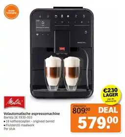 Albert Heijn Melitta Volautomatische espressomachine Barista SE F830-003 aanbieding