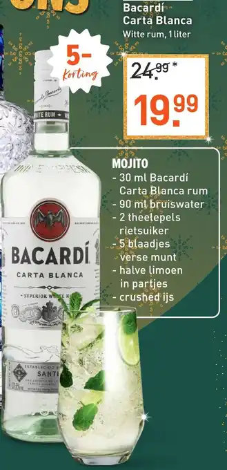 Albert Heijn Bacardin Carta Blanca aanbieding