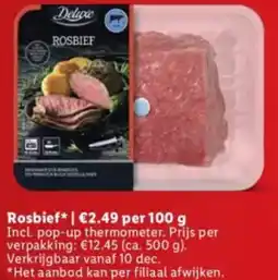 Lidl Rosbief aanbieding