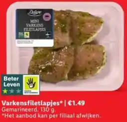Lidl Varkensfiletlapjes aanbieding