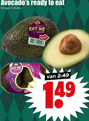 Dirk Avocado's ready to eat aanbieding