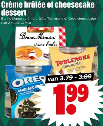 Dirk Crème brûlée of cheesecake dessert aanbieding