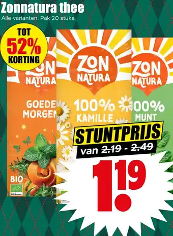 Dirk Zonnatura thee aanbieding