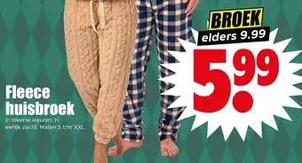 Dirk Fleece huisbroek aanbieding