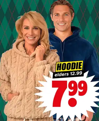 Dirk Fleece hoodie aanbieding