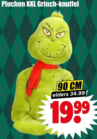 Dirk Pluchen XXL Grinch-knuffel aanbieding