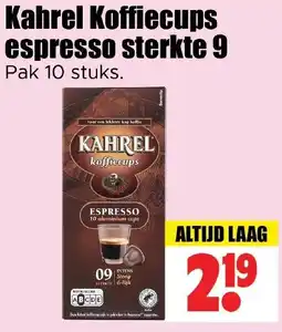 Dirk Kahrel Koffiecups espresso sterkte 9 aanbieding