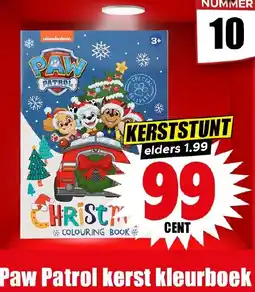 Dirk Paw Patrol kerst kleurboek aanbieding