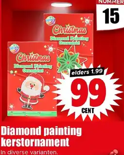 Dirk Diamond painting kerstornament aanbieding