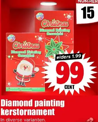 Dirk Diamond painting kerstornament aanbieding