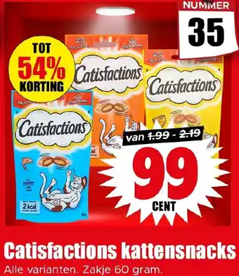 Dirk Catisfactions kattensnacks aanbieding