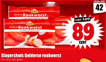Dirk Slagershuis Gelderse rookworst aanbieding