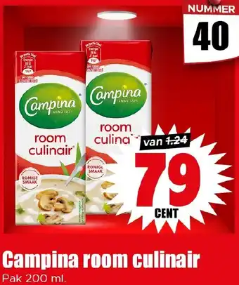 Dirk Campina room culinair aanbieding