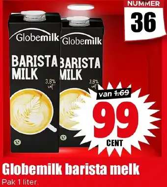 Dirk Globemilk barista melk aanbieding