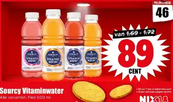Dirk Sourcy Vitaminwater aanbieding