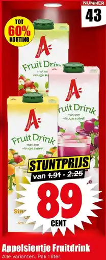 Dirk Appelsientje Fruitdrink aanbieding