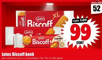 Dirk Lotus Biscoff koek aanbieding